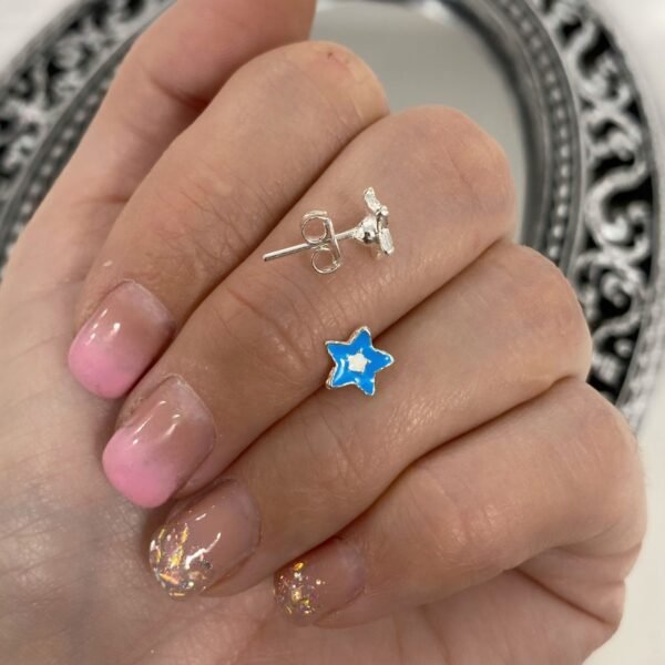 aros estrella esmaltada